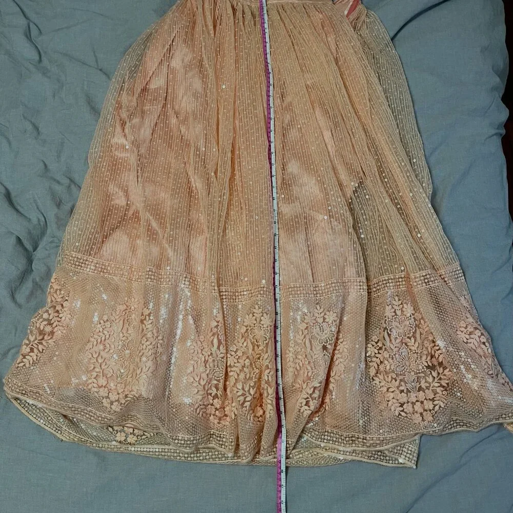 Peach Lehenga for Indian Wedding - Picture 13 of 16